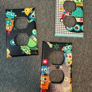 Colorful Robot Light Switch Covers